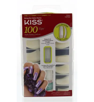 Kiss Nageltips en lijm overlap (1 set)