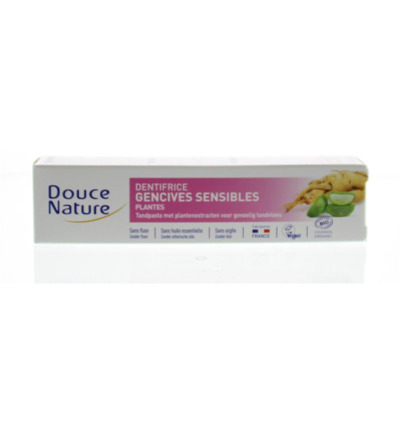 Douce Nature Tandpasta aloe vera voor gevoelig tandvlees bio (75 ml)