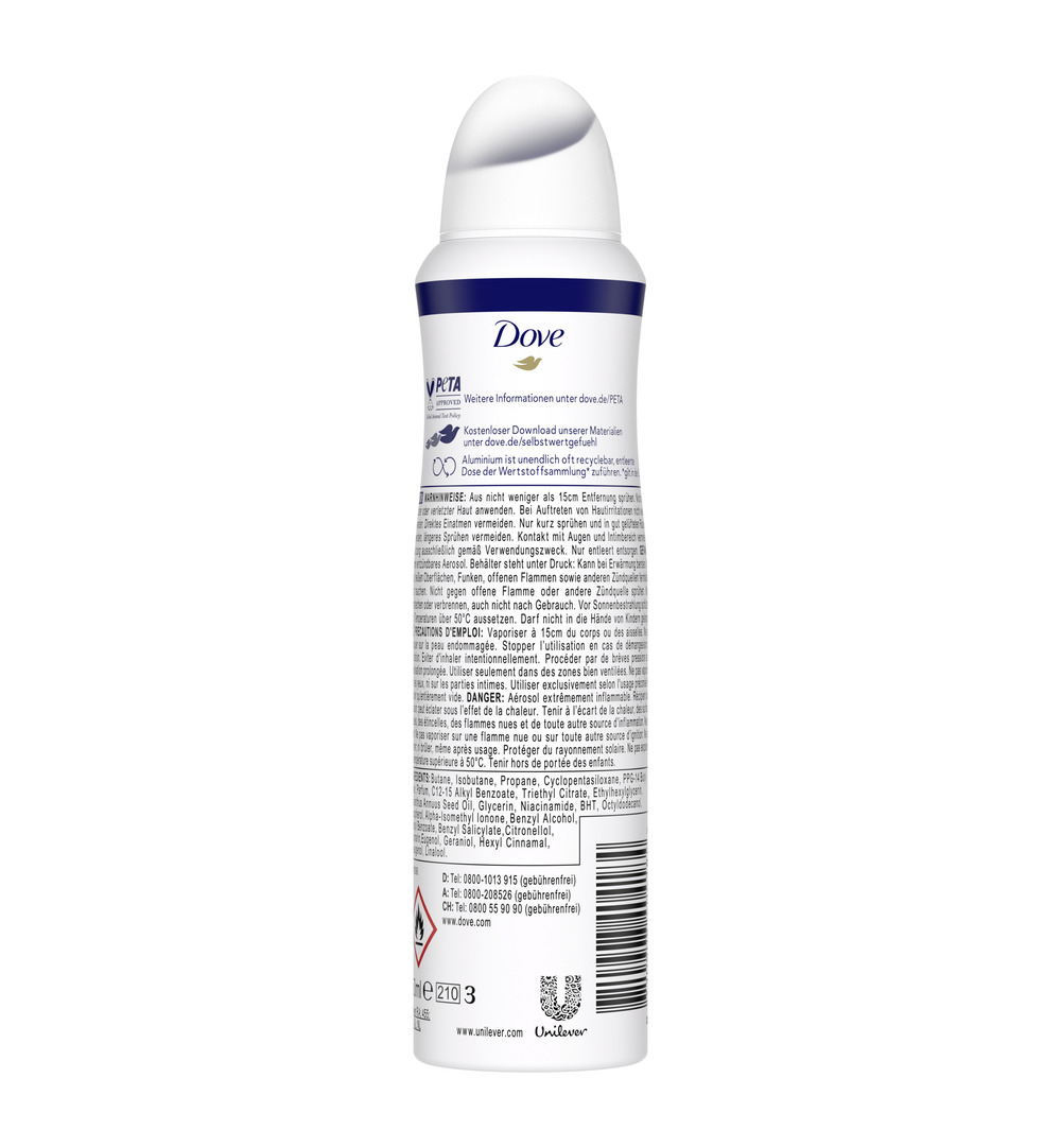 Dove Deodorant spray original 0% (150 ml) - image 2