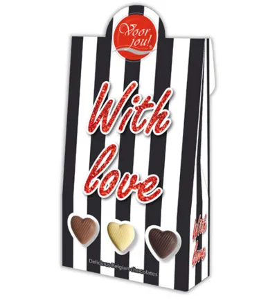 Voor Jou! Cadeau doos black & white with love (100 gr)
