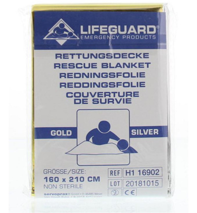 Lifeguard Reddingsdeken goud/zilver 160 x 210 (1 stuk)