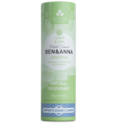 Ben & Anna Deodorant lemon & lime sensitive (60 gr)