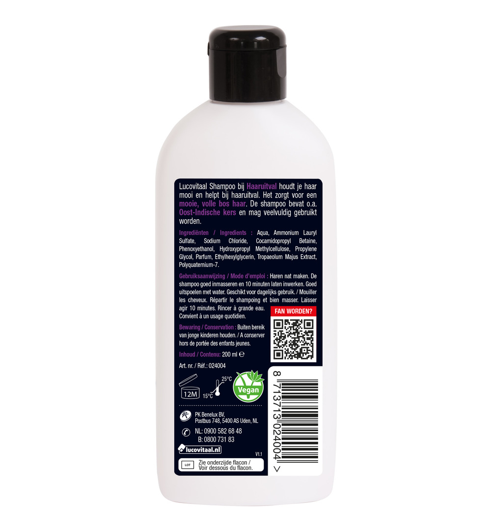 Lucovitaal Shampoo Bij Haaruitval (200 ml)