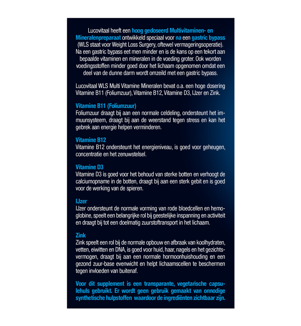Lucovitaal WLS Multi Vitamine Mineralen (30 capsules) - image 5