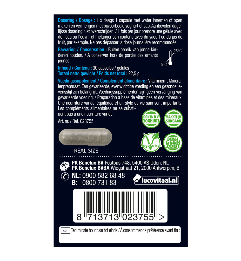 Lucovitaal WLS Multi Vitamine Mineralen (30 capsules) - image 6