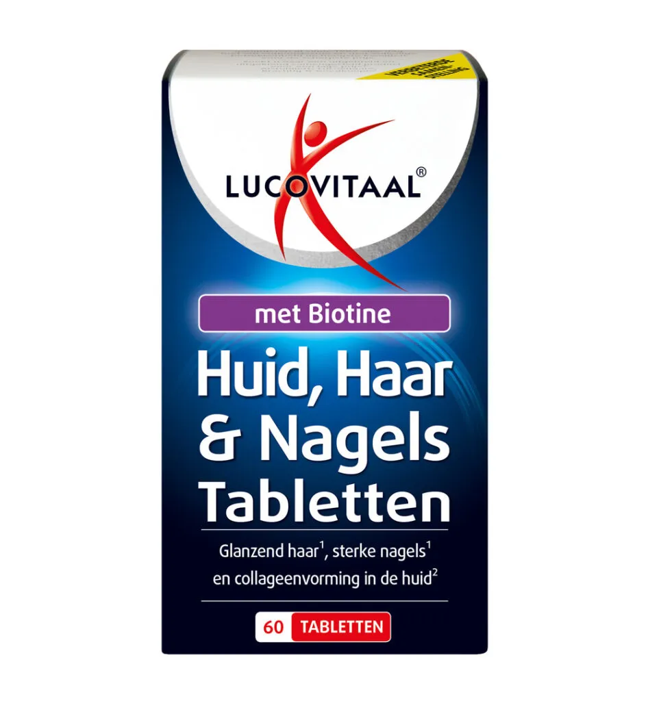 Lucovitaal Huid, Haar & Nagels Met Biotine (60 tabletten)