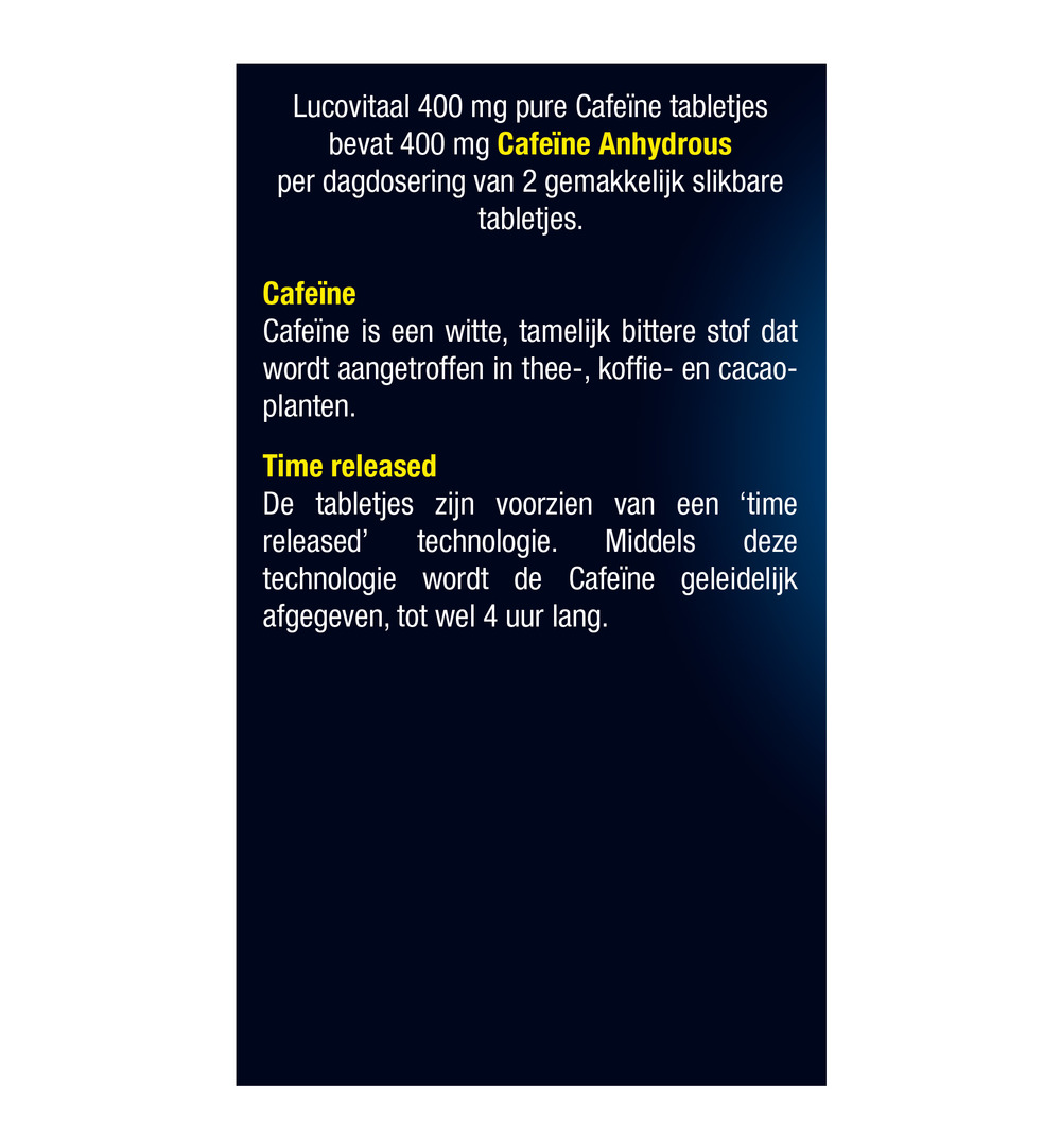 Lucovitaal Pure Cafeïne 400mg (30 tabletten) - image 5