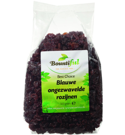 Bountiful Rozijnen Blauw Ongezwaveld (500 gr)