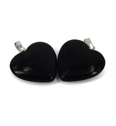 Ruben Robijn Hanger hart 20 mm onyx (1 stuk)