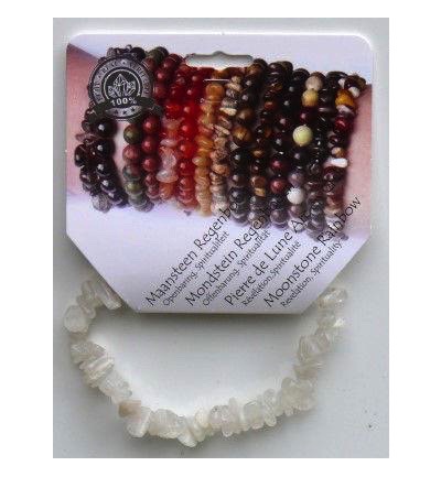 Steengoed Splitarmband maansteen regenboog (1 stuk)