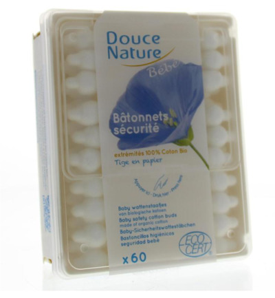 Douce Nature Baby Wattenstaafjes Bio (60 stuks)