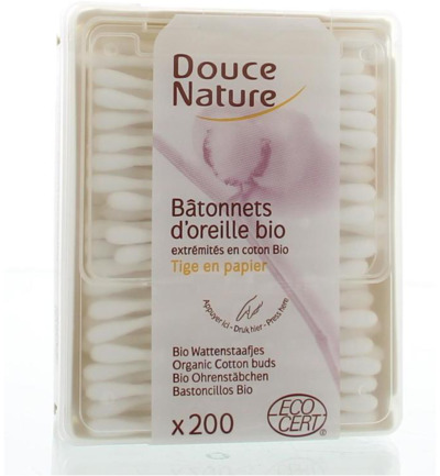 Douce Nature Wattenstaafjes Bio Katoen (200 stuks)