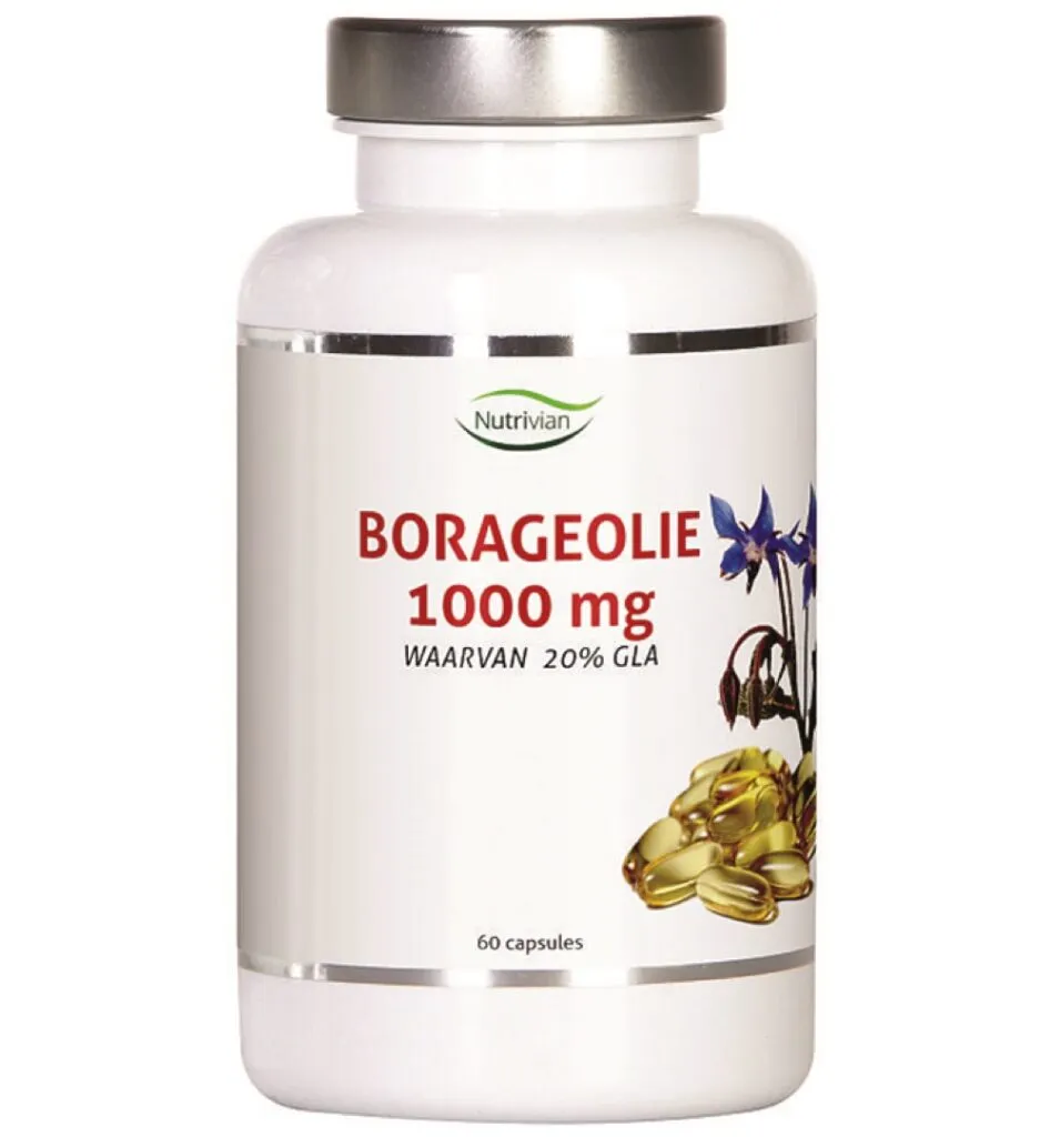 Nutrivian Borage Olie 1000 Mg (60 capsules)