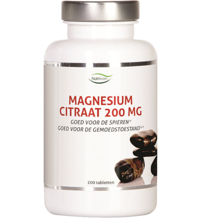 Nutrivian Magnesium citraat 200 mg (200 tabletten)