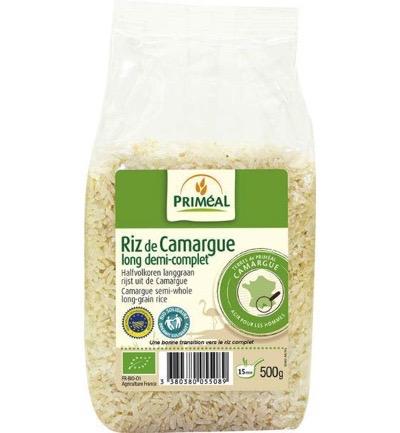 Priméal Halfvolkoren Langgraan Rijst Camargue Bio (500 gr)