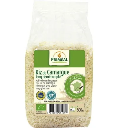 Priméal Halfvolkoren Langgraan Rijst Camargue Bio (500 gr)