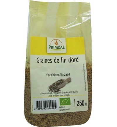 Priméal Lijnzaad Goudblond Bio (250 gr)