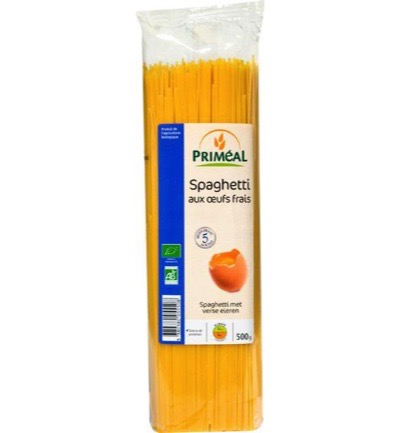 Priméal Spaghetti Met Verse Eieren Bio (500 gr)
