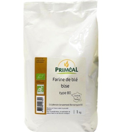 Priméalgrijsbruin Tarwemeel Borsa 80 Bio (1000 gr)