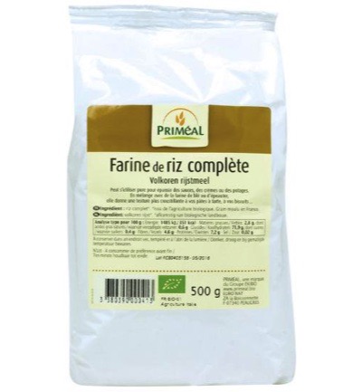 Priméal Volkoren Rijstmeel Bio (500 gr)