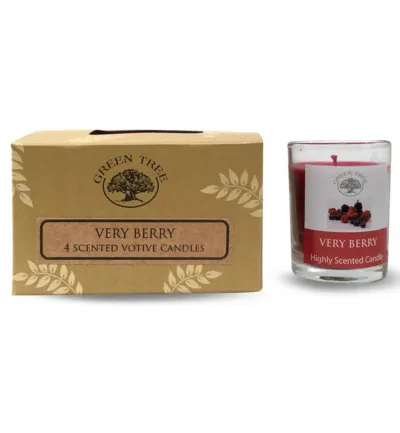 Green Tree Geurkaars Votives Verry Berry (55 gr)