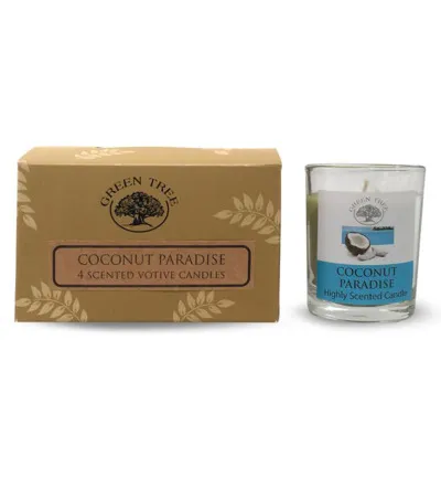 Green Tree Geurkaars Votives Coco Paradise (55 gr)
