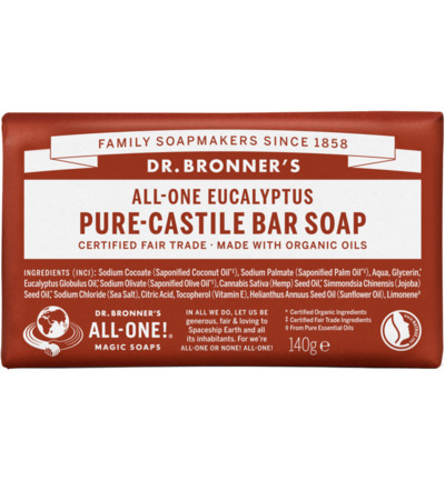 Dr. Bronner's Barsoap eucalyptus (140 gr)