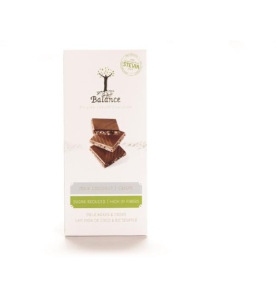 Balance Choco stevia tablet melk/kokoscreme (85 gr)
