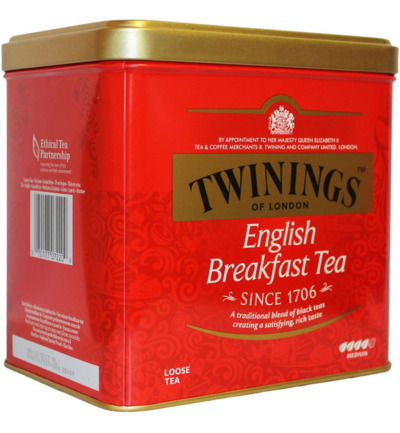 Twinings English breakfast blik (500 gr)
