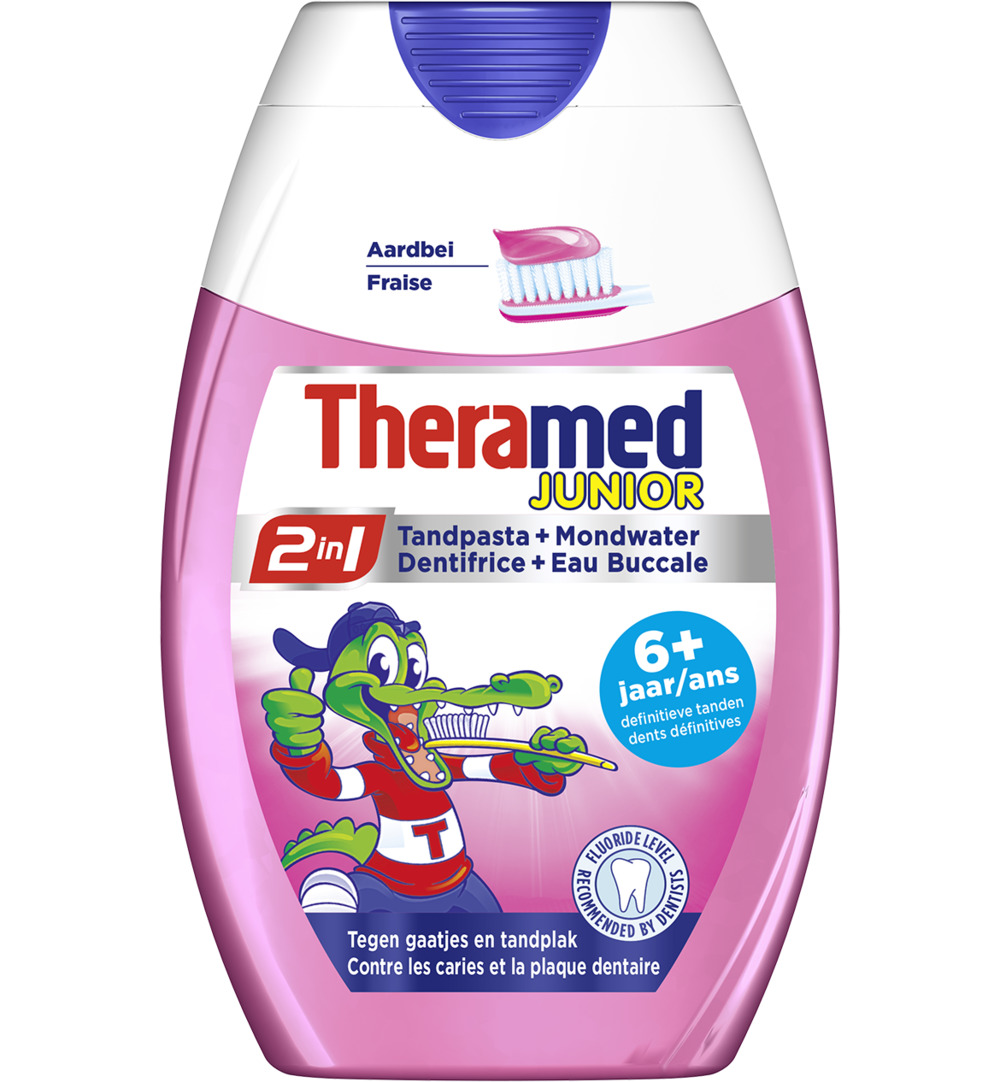 Theramed 2 in 1 junior 6 jaar+ (75 ml)