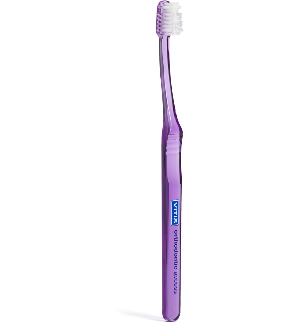 Vitis Orthodontic access borstel met tandpasta sample (1 stuk)