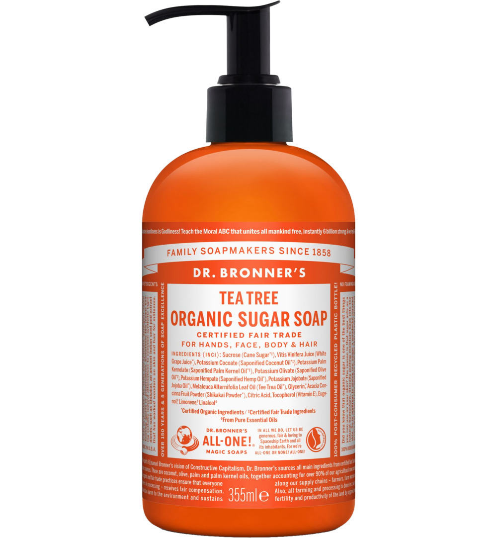Dr. Bronner's Shikakai zeep tea tree (355 ml)