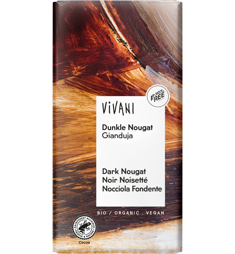Vivani Chocolade Puur Praline Nougat Bio (100 gr)