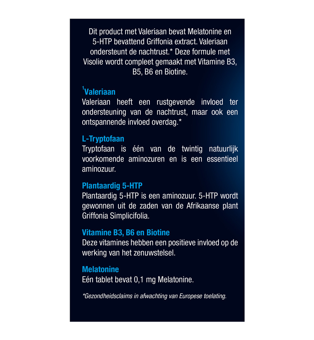 Lucovitaal Melatonine 5 HTP L-Tryptofaan (30 tabletten) - image 5