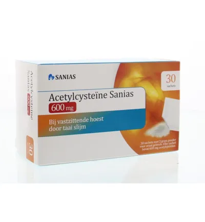 Sanias Acetylcysteine 600mg zakjes (30 x 3 gr)