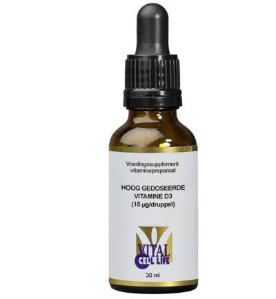 Vital Cell Life Vitamine D3 15mcg druppels (30 ml)