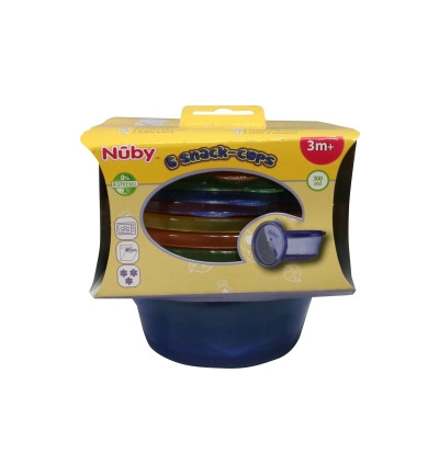Nuby Snackkommetjes met deksel 300ml (6 stuks)