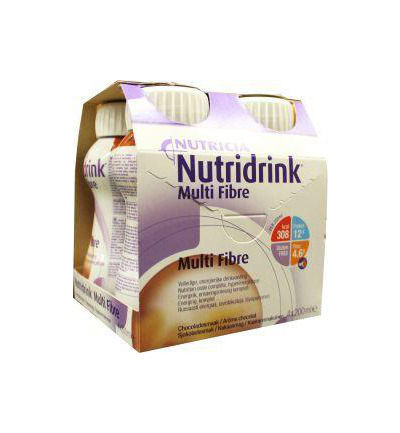 Nutridrink Multi Fibre Chocolade 200ml (4 stuks)