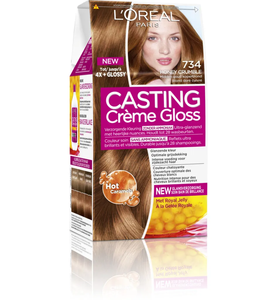 L'Oréal Casting Creme Gloss 734 Honey Crumble (1 set)
