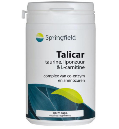 Springfield Talicar I carnitine/taurine/liponzuur (180 vega capsules)