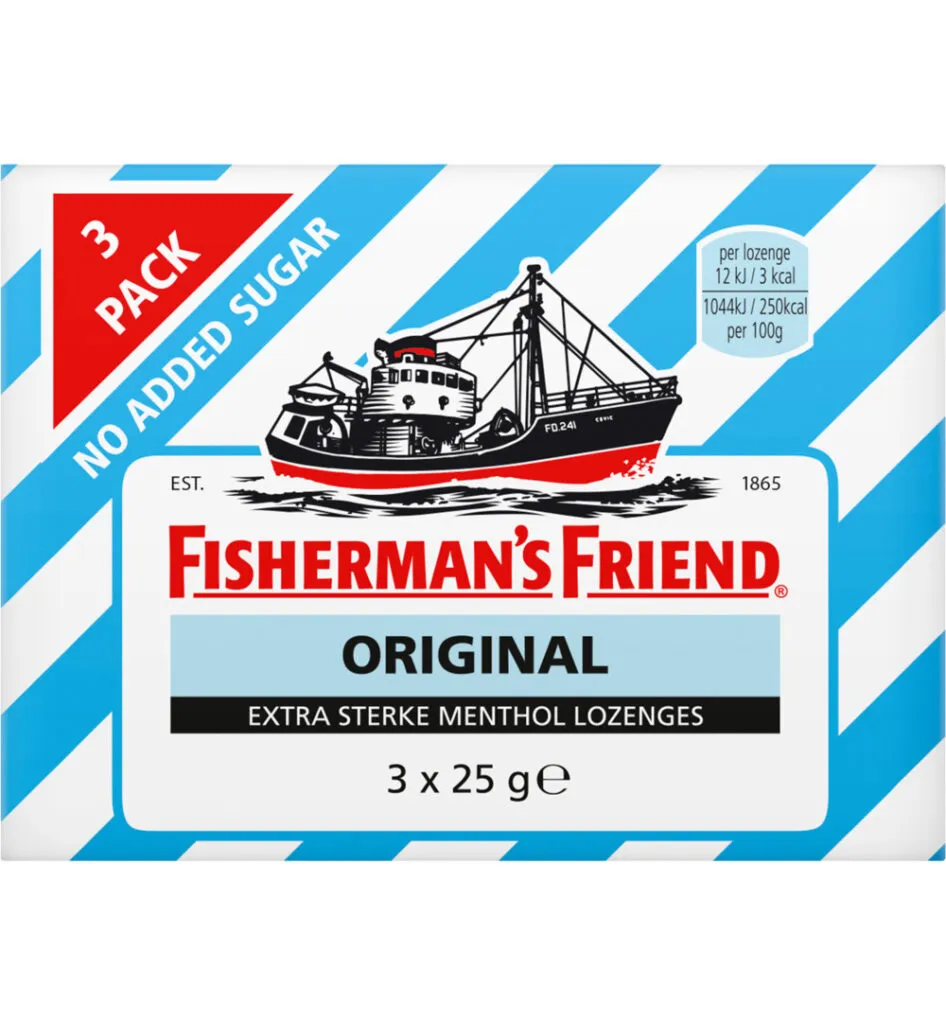 Fisherman's Friend Original extra sterk suikervrij 3-pack (3 x 25 gr)