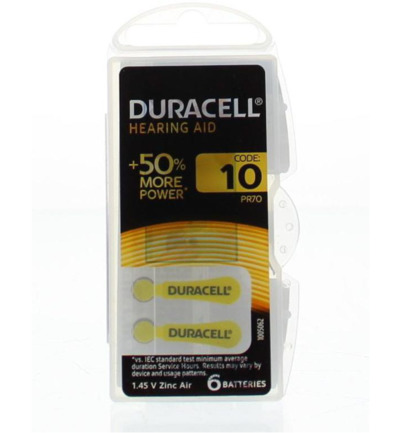 Duracell Hearing aid nummer 10 (6 stuks)