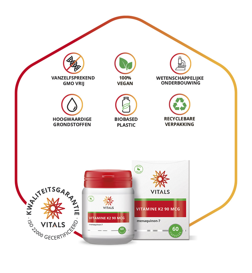 Vitals Vitamine K2 90 mcg (60 vega capsules) - image 4