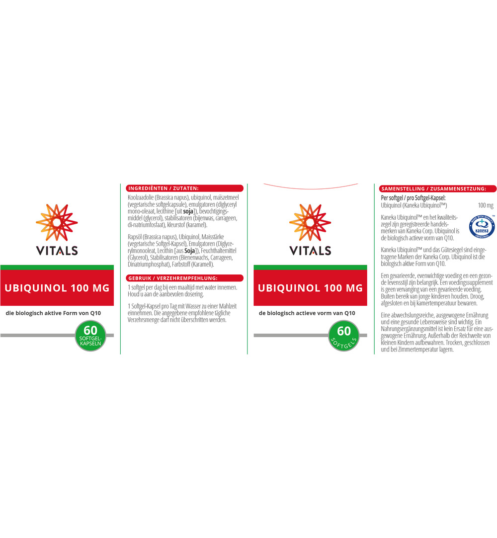 Vitals Ubiquinol 100 mg (60 capsules) - image 3