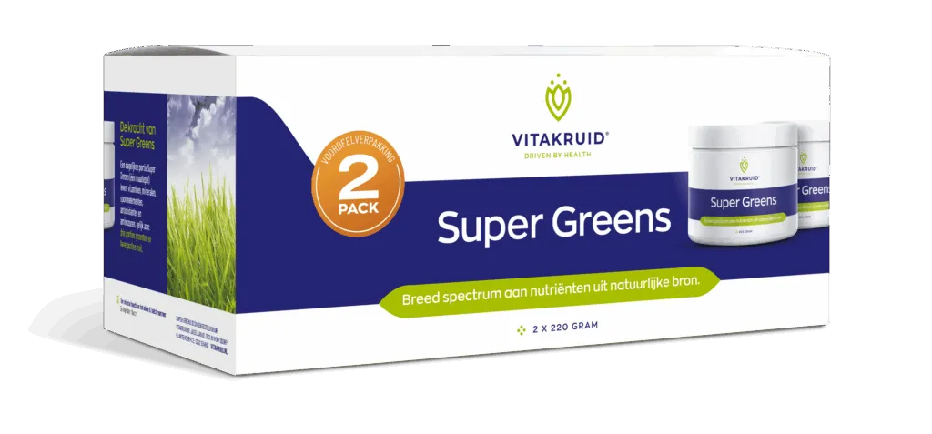 Vitakruid Super Greens 2-Pack Oa Probiotica & Enzymen (2 X 220 gr)