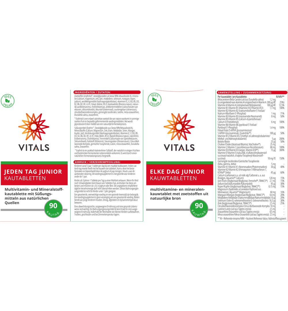Vitals Elke dag junior (90 kauwtabletten) - image 3