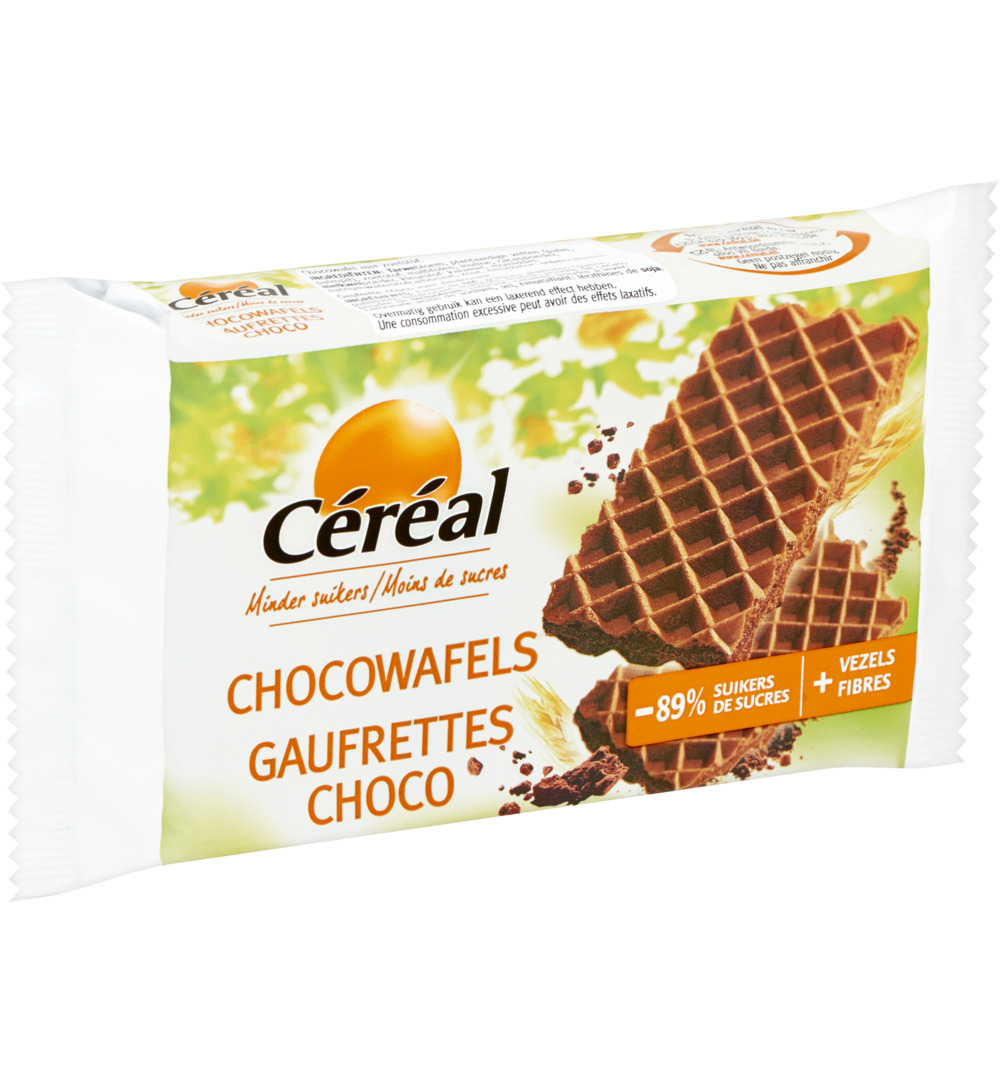 Céréal Chocowafels met minder suiker (90 gr)