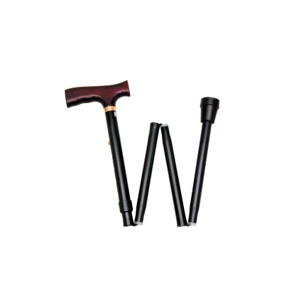 Able 2 Wandelstok opvouw zwart 74-84 cm (1 stuk)