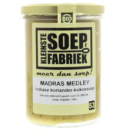 Kleinstesoepfabriek Curry Kokossoep Bio (400 gr)