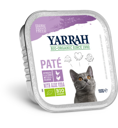 Yarrah Kattenvoer Pate Met Kip En Kalkoen Bio (100 gr)